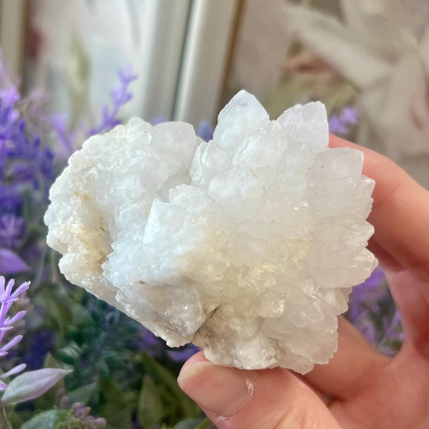 White Calcite Cluster from Morocco