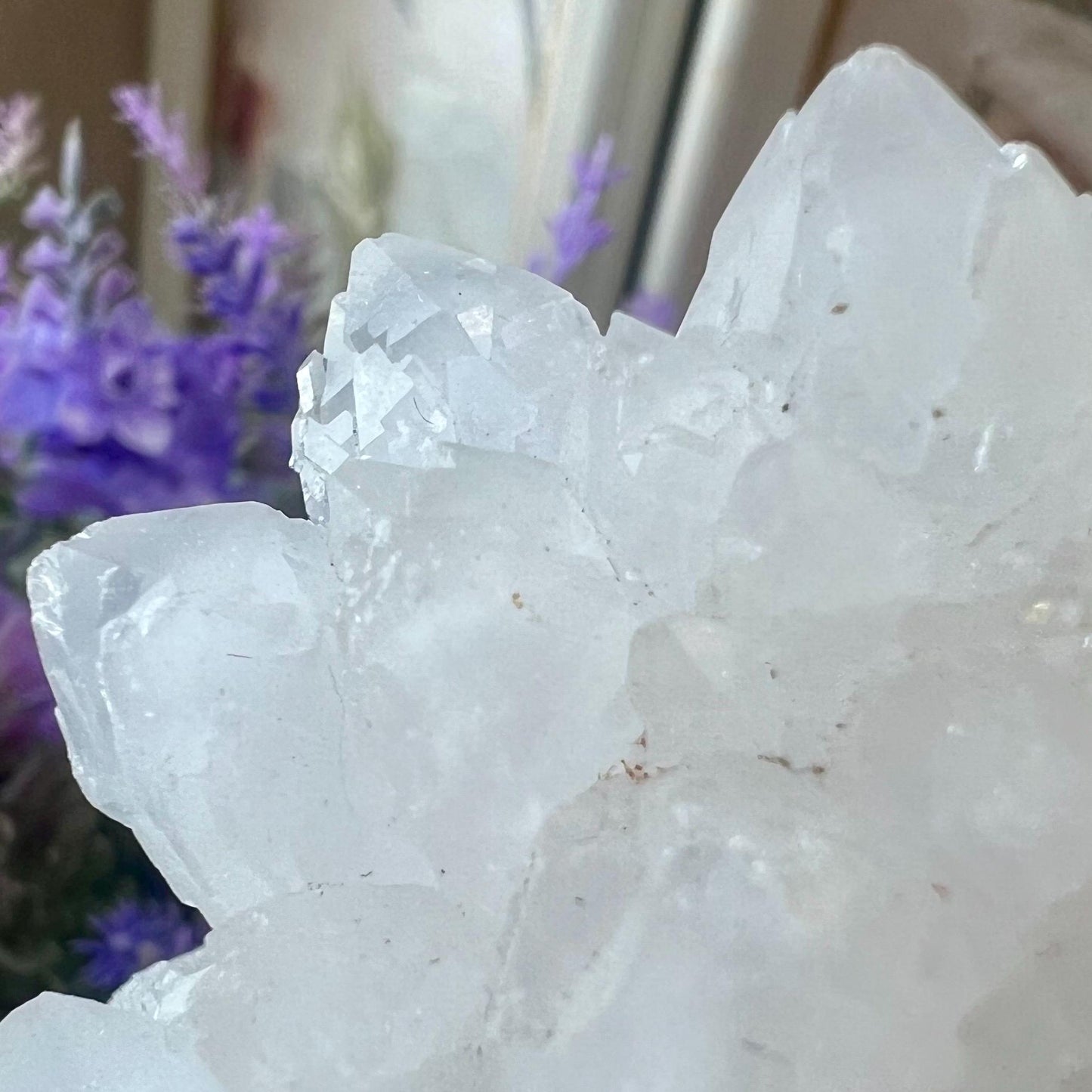 White Calcite Cluster from Morocco