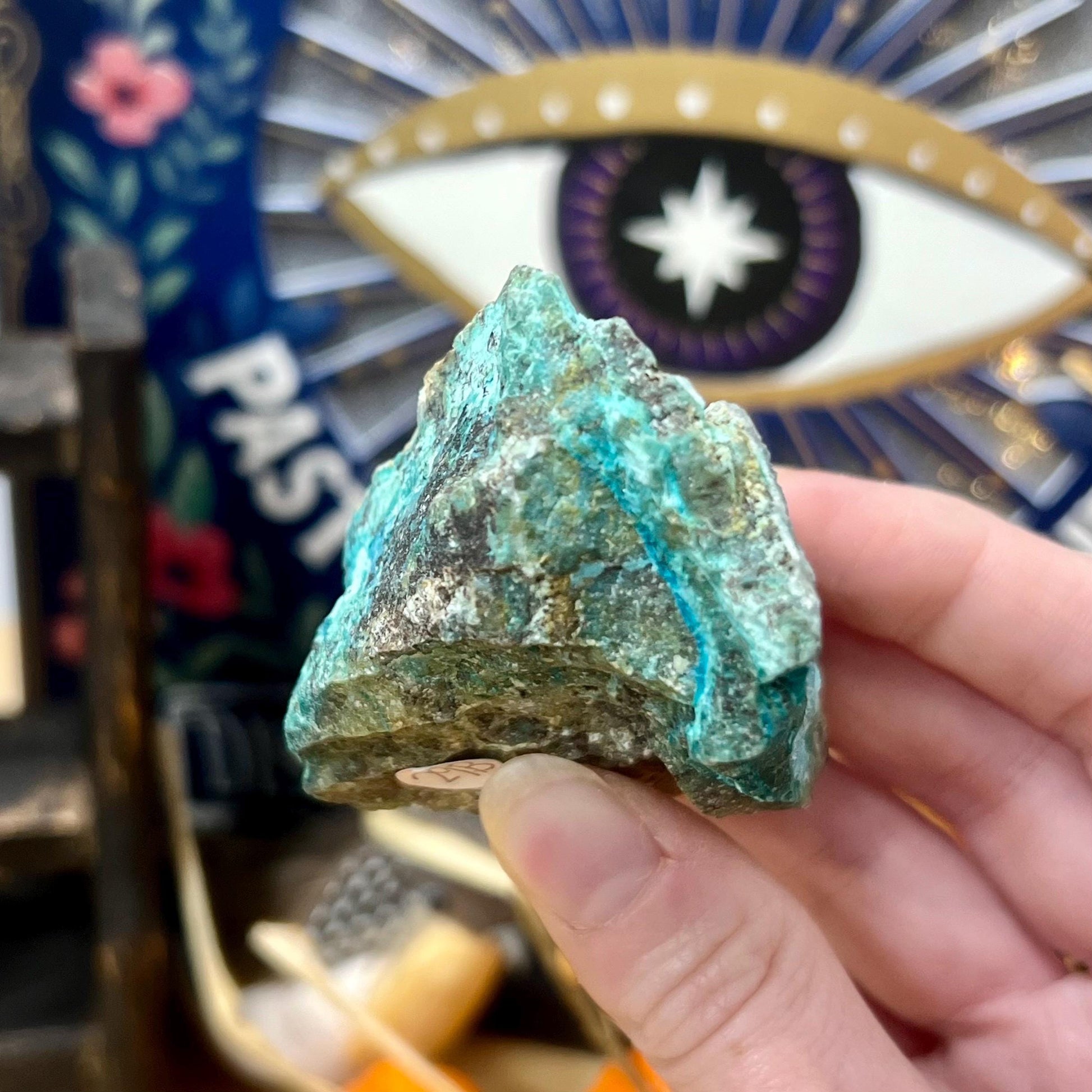 Sparkly Druzy Blue Chrysocolla Specimen | Congo Minerals | Druzy Chrysocolla Malachite