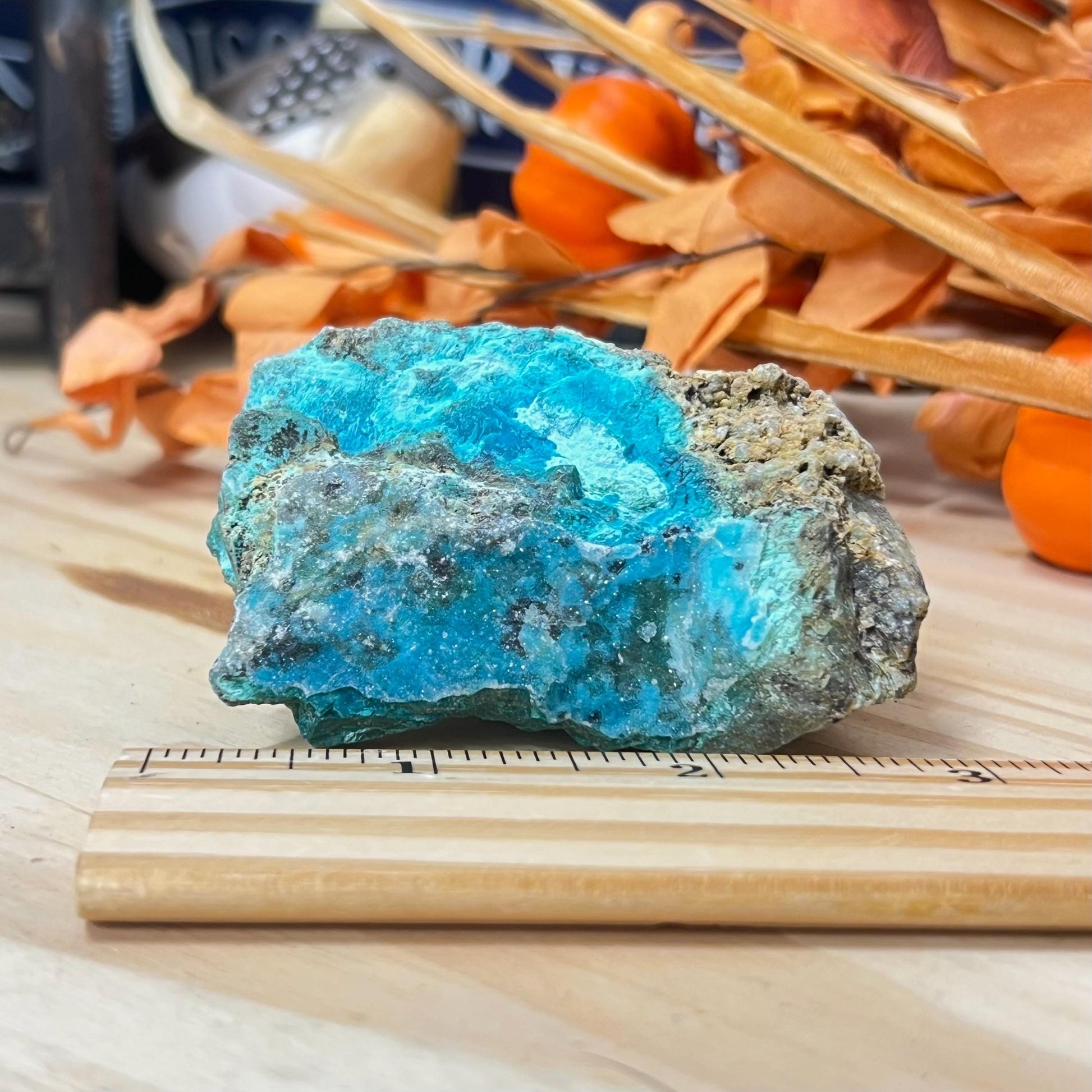 Sparkly Druzy Blue Chrysocolla Specimen | Congo Minerals | Druzy Chrysocolla Malachite