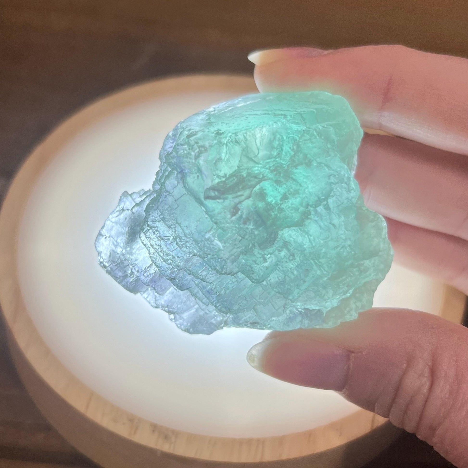 Color Changing Yaogangxian Fluorite Chunk | Raw Fluorite | Cubic Fluorite Specimen