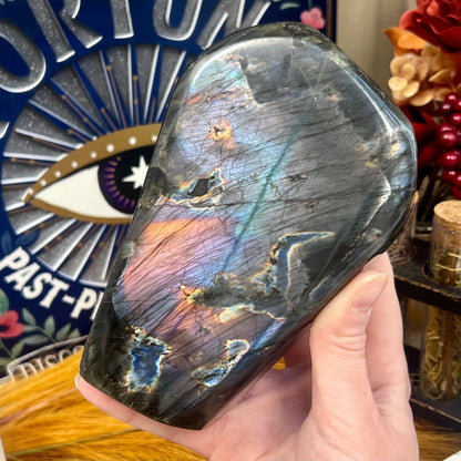 High Quality Large Purple Labradorite Freeform | Silver Labradorite | Rainbow Labradorite | Mermaid Lab