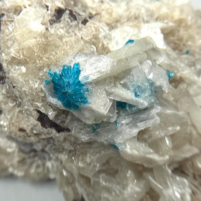 Cavansite on Stilbite | Raw Stilbite | Cavansite Specimen