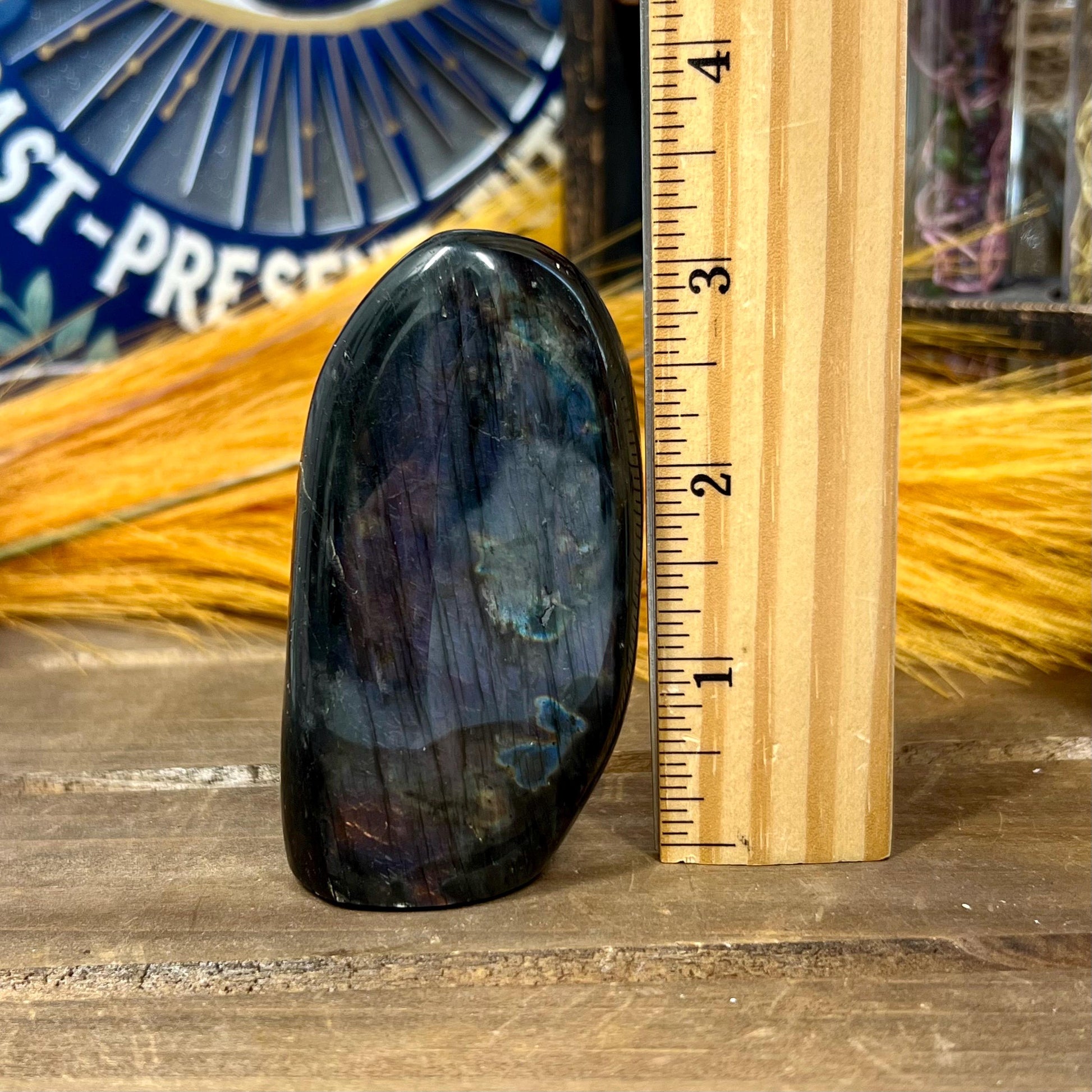 Small High Quality Purple and Silver Labradorite Freeform