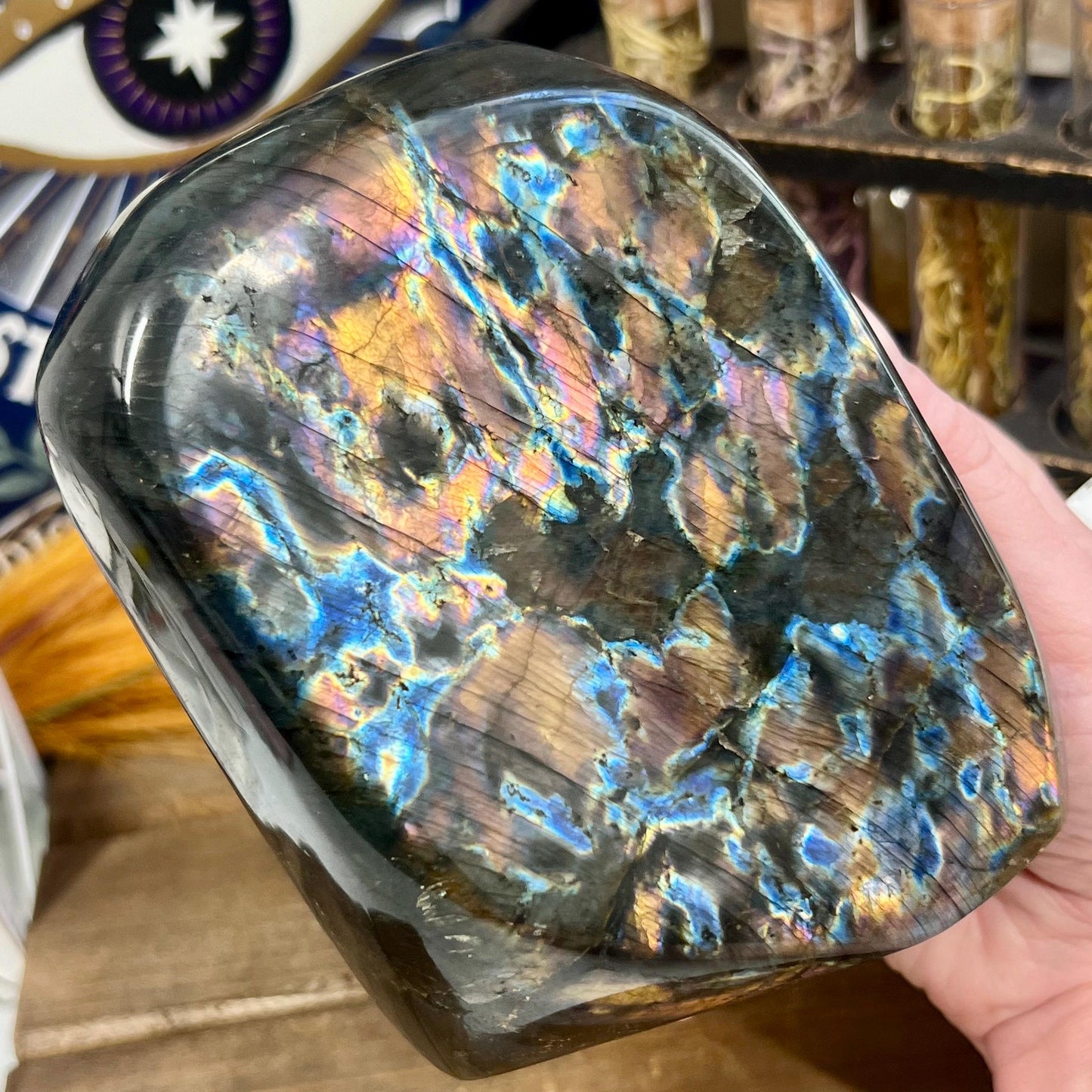 XL High Quality Rainbow Labradorite Freeform | Sunset Lab | Unique Labradorite