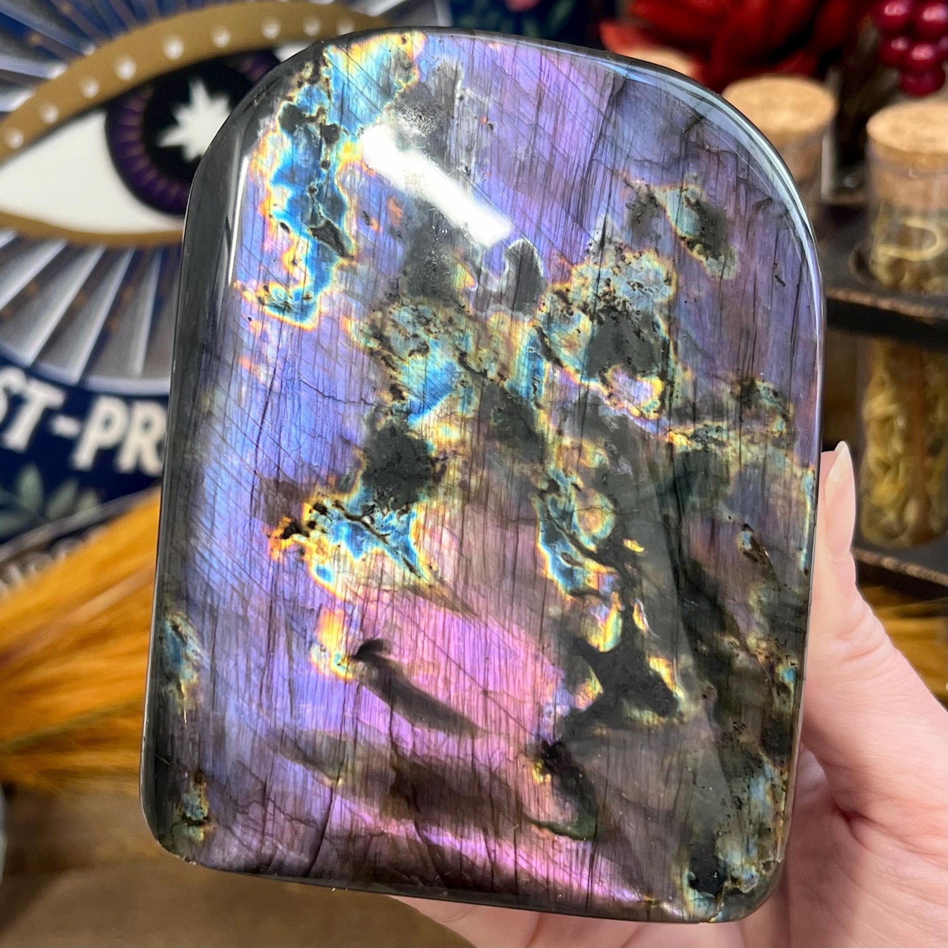 Large High Quality Purple Labradorite Freeform | Pink Labradorite