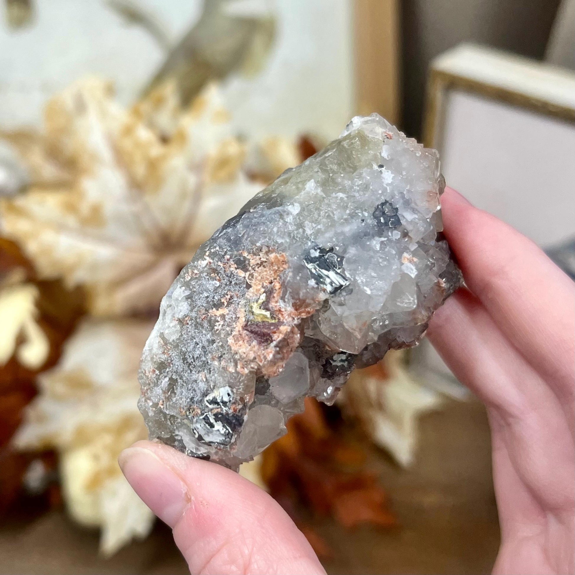 Barite and Quartz Specimen from Morocco | Mixed Mineral Specimen