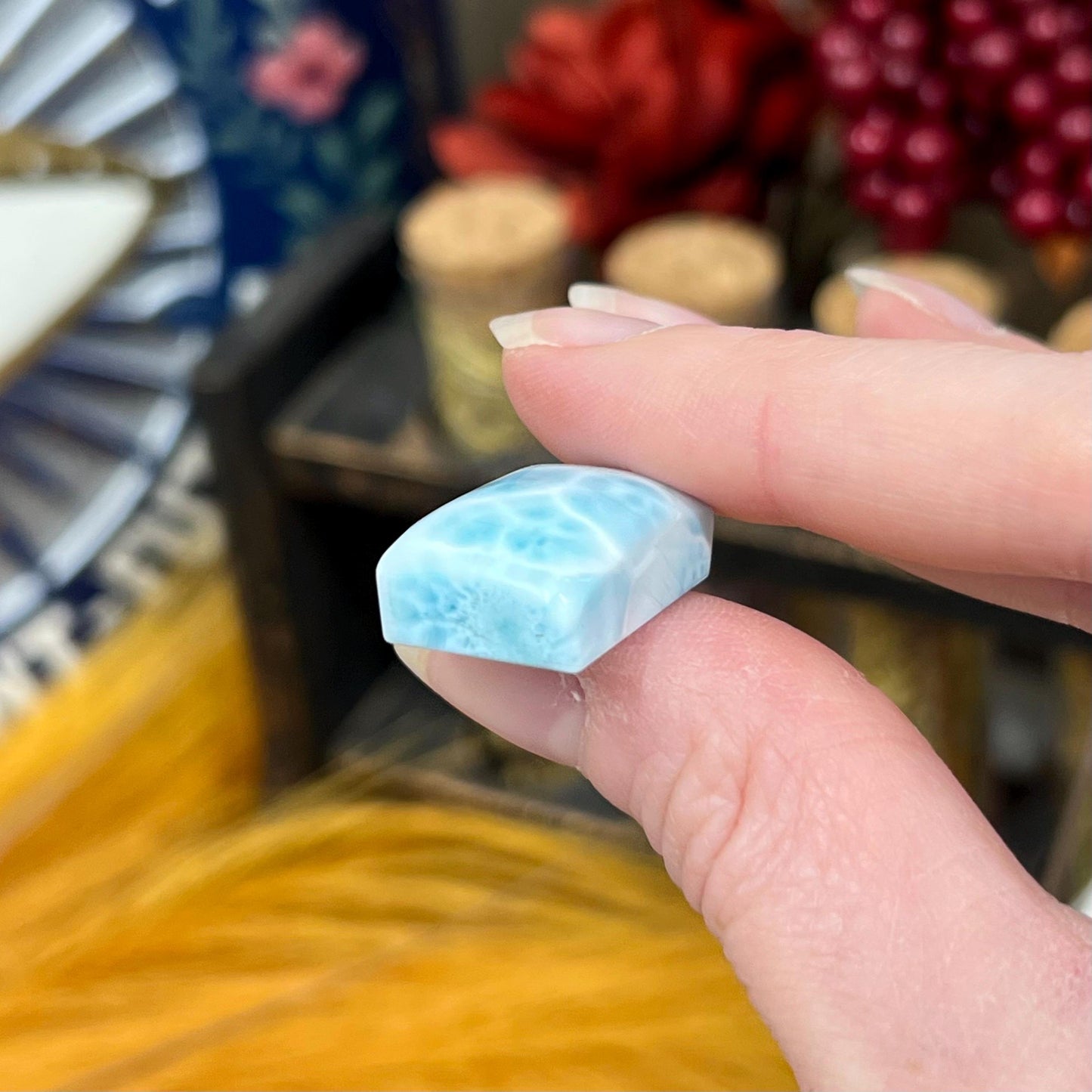 AAA Larimar Cabochon | AAA Grade Larimar Cab | Turtleback Larimar