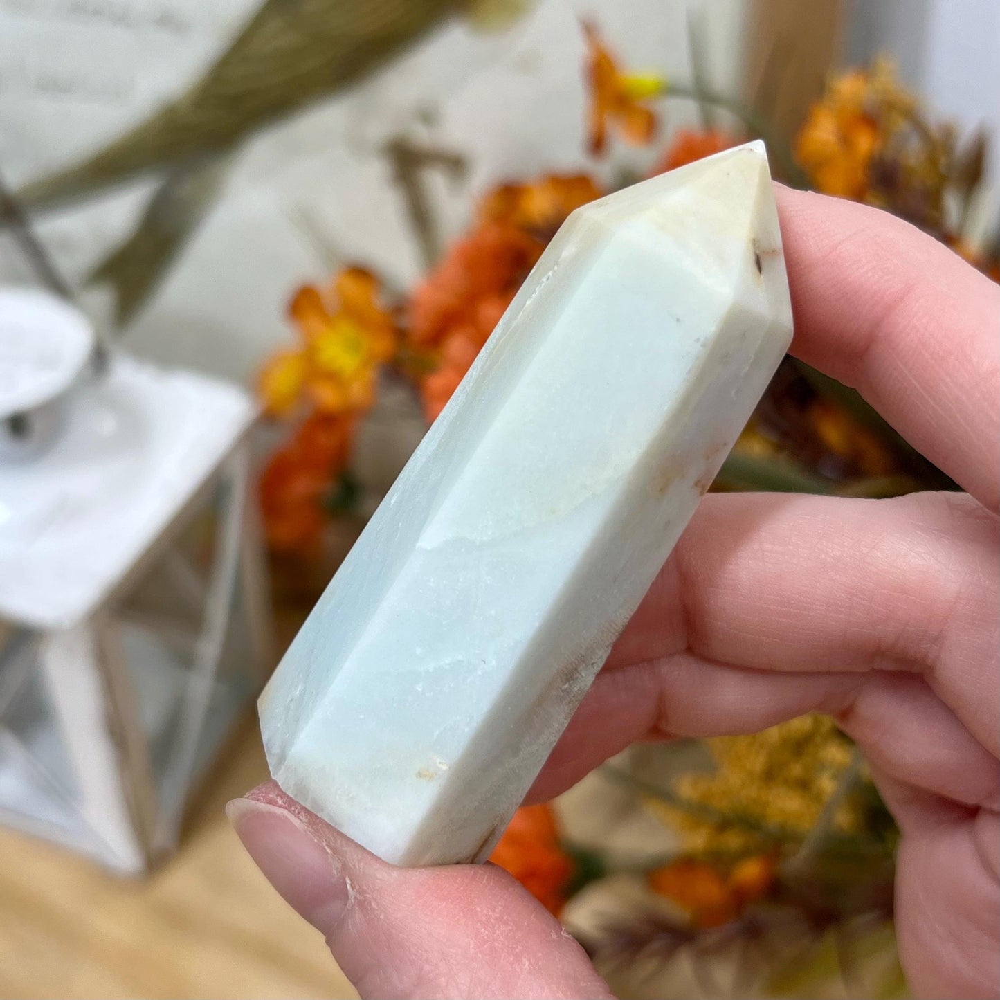 Pale Sky Blue Quartz Tower | Light Blue Quartzite