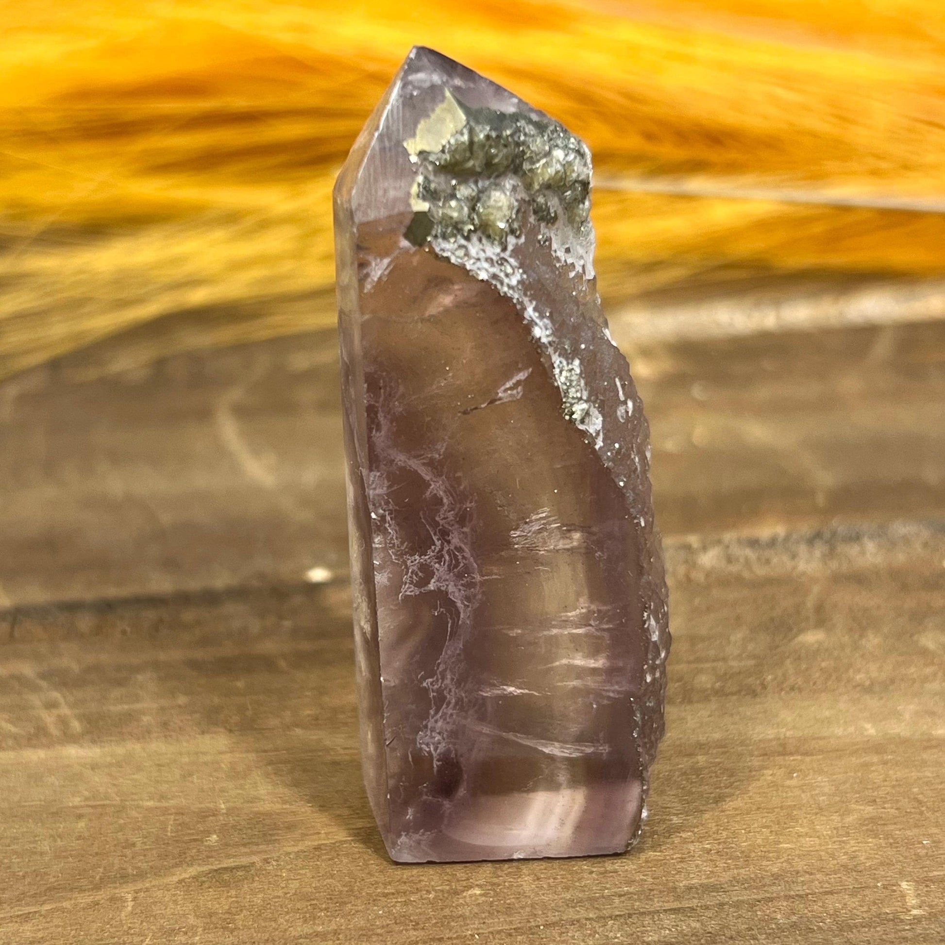 Small Fluorite with Pyrite Tower | Clear Fluorite | Banded Fluorite | Pyrite Fluorite