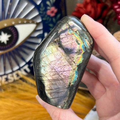 High Quality Rainbow Labradorite Freeform | Pastel Labradorite | Silver Lab Freeform