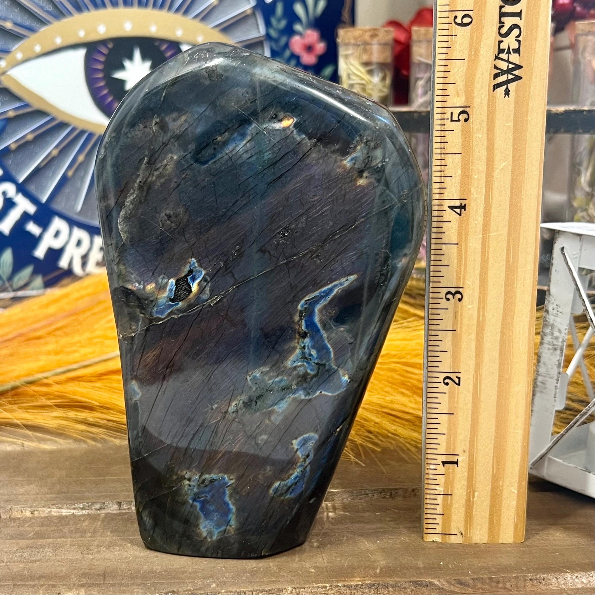 High Quality Large Purple Labradorite Freeform | Silver Labradorite | Rainbow Labradorite | Mermaid Lab