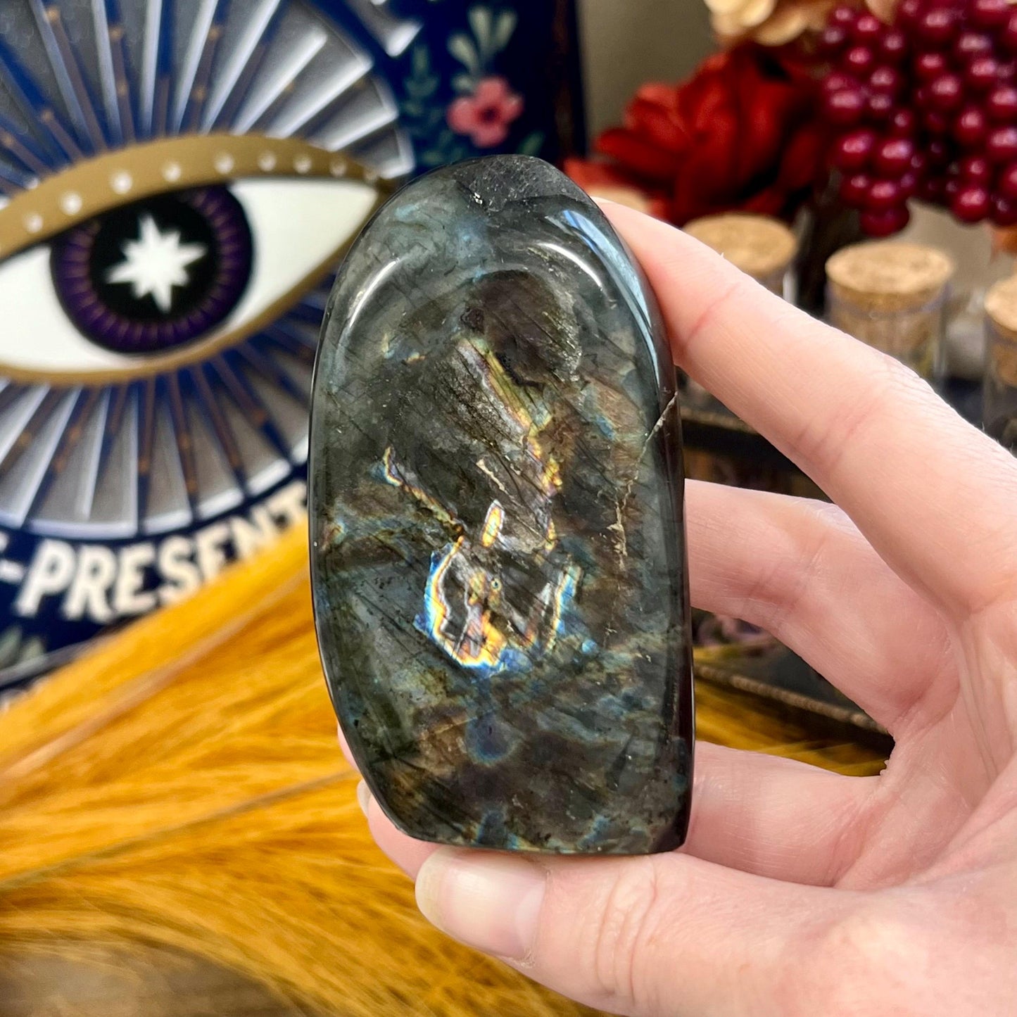 Small High Quality Purple and Silver Labradorite Freeform