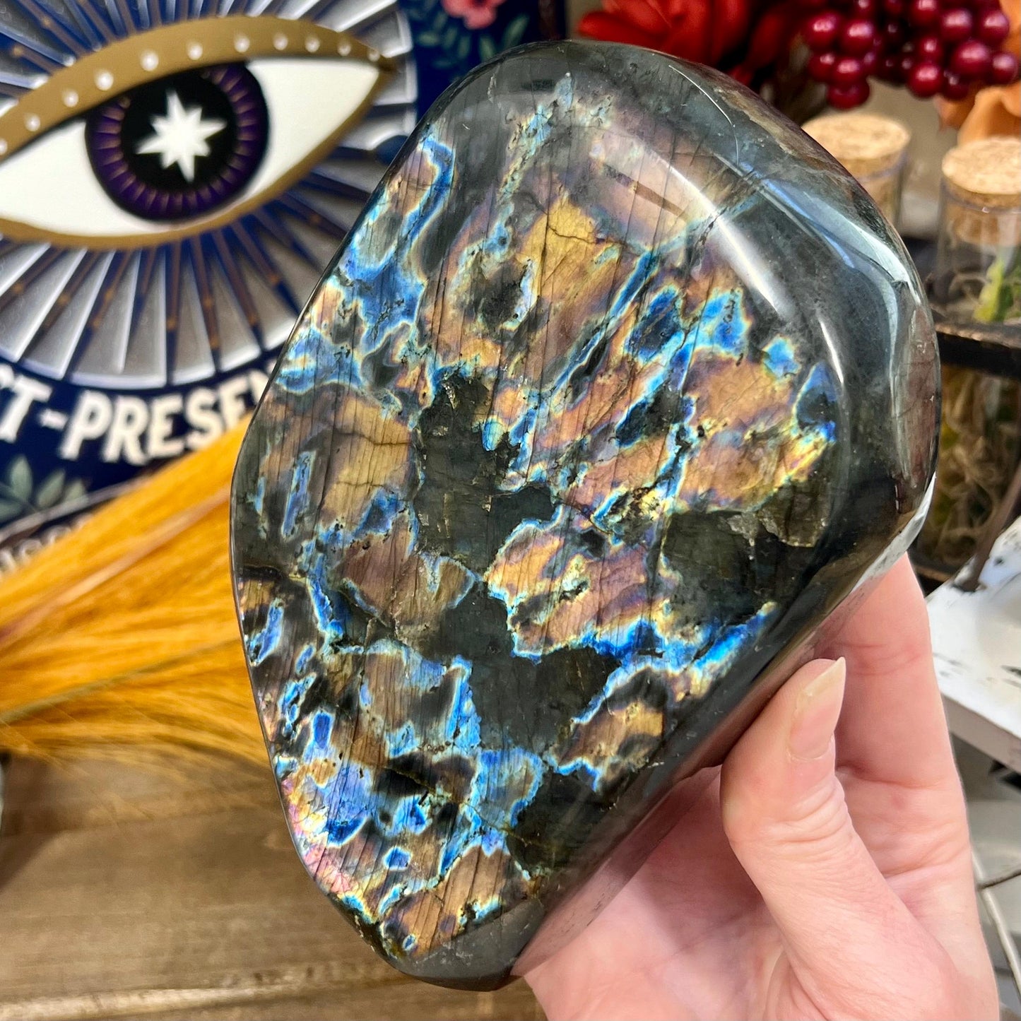 XL High Quality Rainbow Labradorite Freeform | Sunset Lab | Unique Labradorite