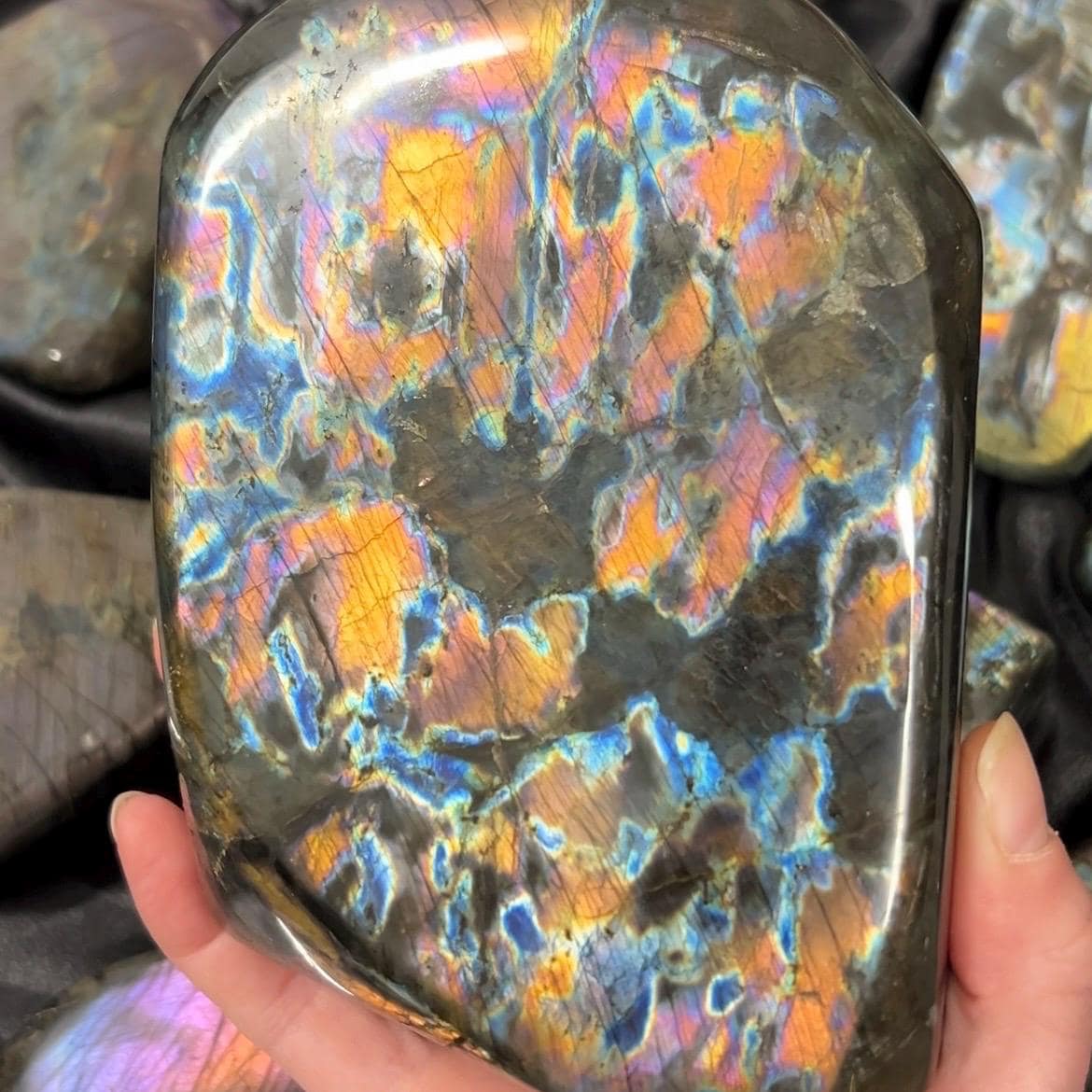 XL High Quality Rainbow Labradorite Freeform | Sunset Lab | Unique Labradorite