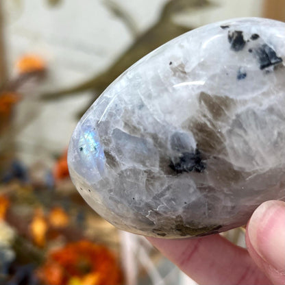 Rainbow Moonstone Palm Stone | Flashy Moonstone