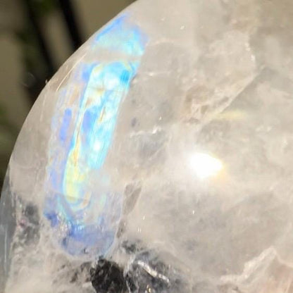 Rainbow Moonstone Palm Stone | Flashy Moonstone