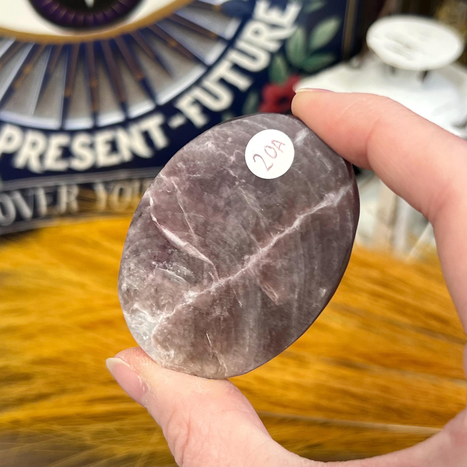 Flashy Purple Mica Palm Stone | Lepidolite Palm