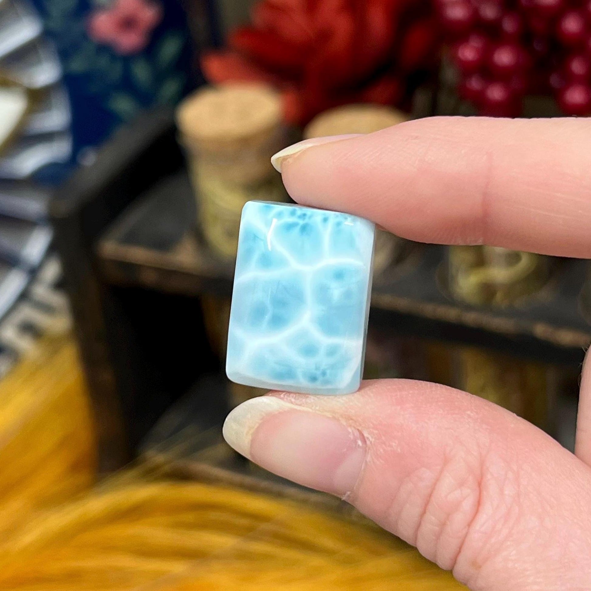 AAA Larimar Cabochon | AAA Grade Larimar Cab | Turtleback Larimar