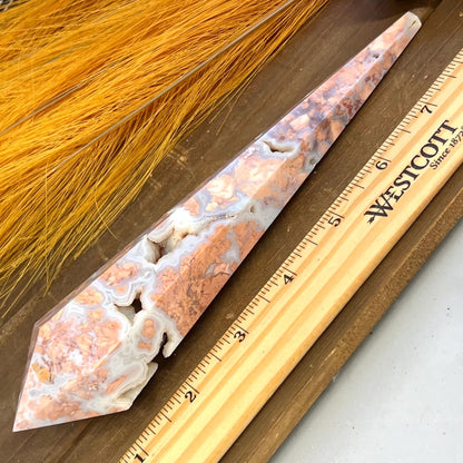 Large Cotton Candy Agate Wand from Mexico | Pink Agate | Druzy Agate