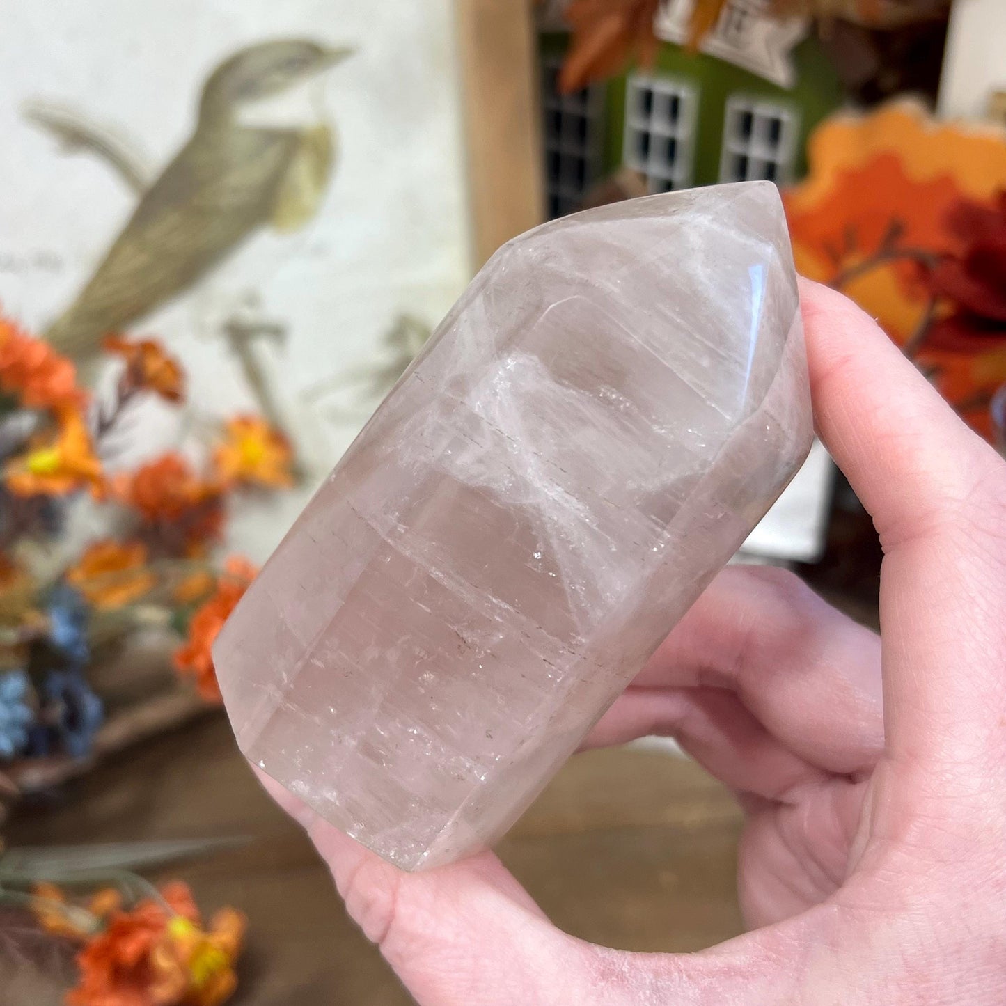 Unique Rose Quartz Tower