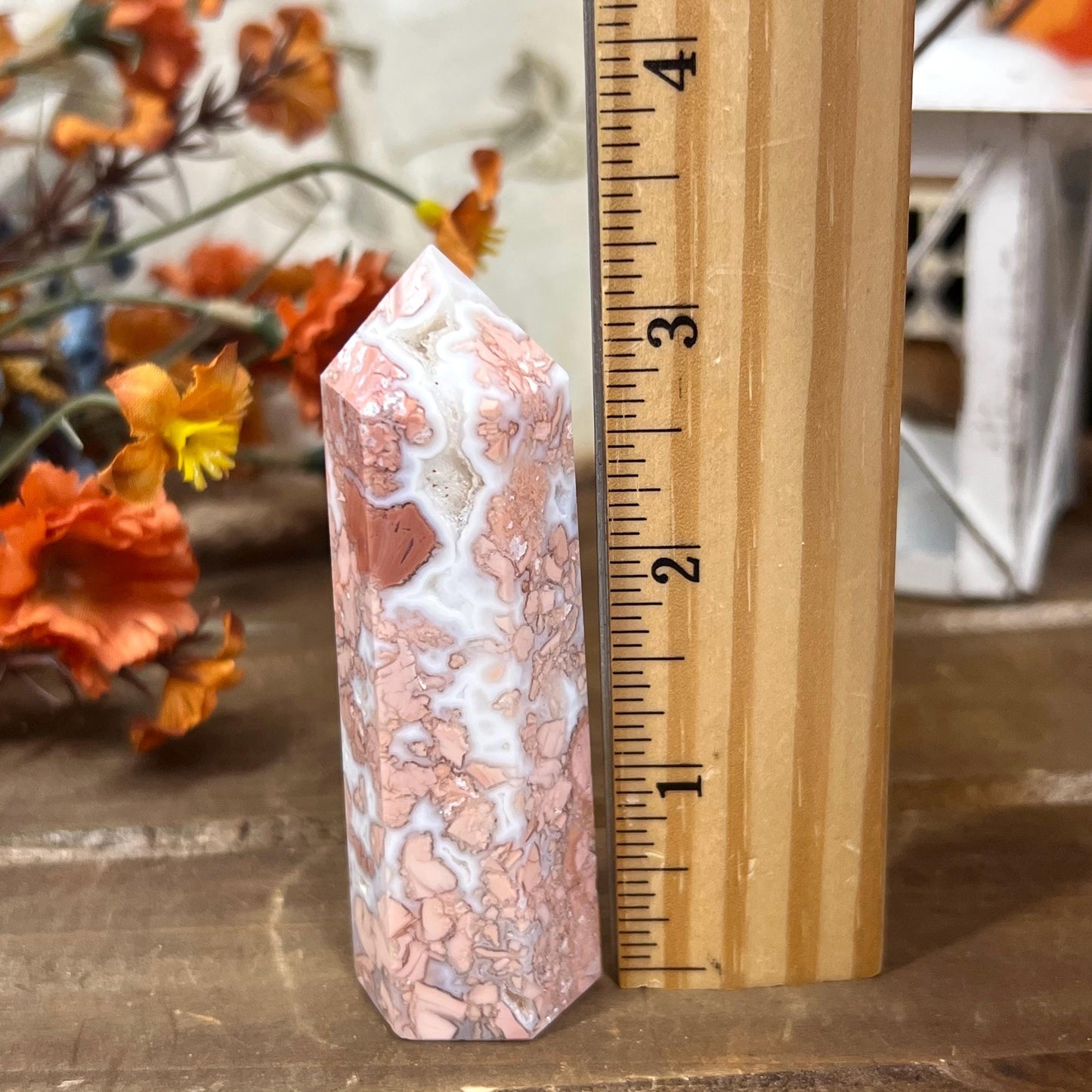 Cotton Candy Agate Tower from Mexico | Pink Agate | Druzy Agate