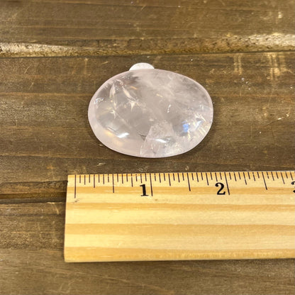 Gemmy Rose Quartz Palm | High Quality Rose Quartz | Small Rose Quartz Palm Stone