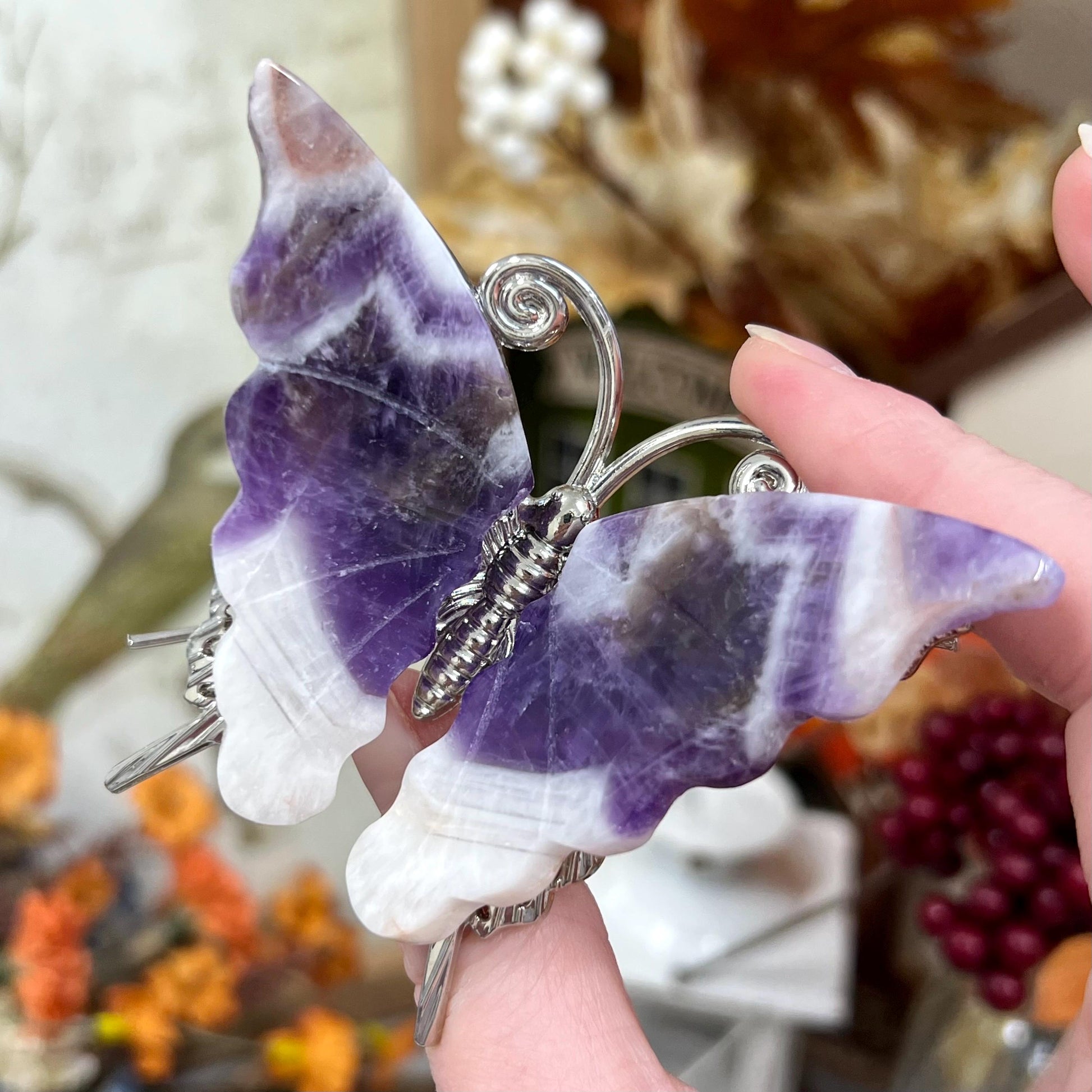 Dream Amethyst Butterfly | Chevron Amethyst | Crystal Butterfly