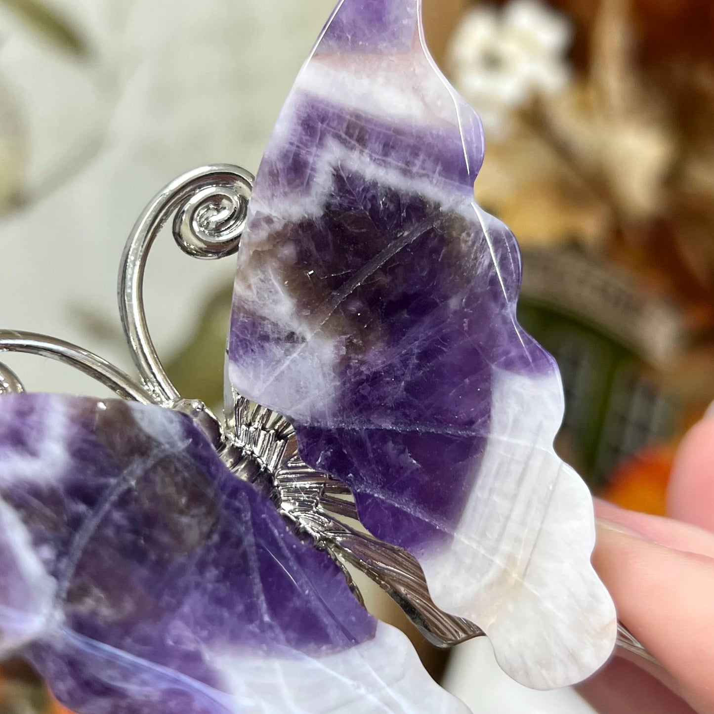 Dream Amethyst Butterfly | Chevron Amethyst | Crystal Butterfly