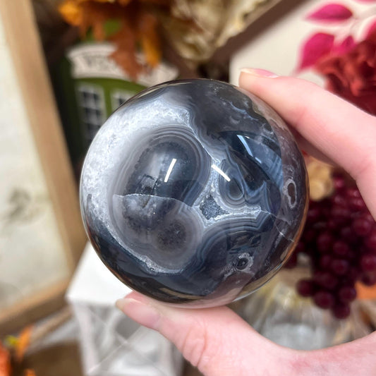 Volcano Agate Sphere | UV Reactive Agate | Volcanic Agate