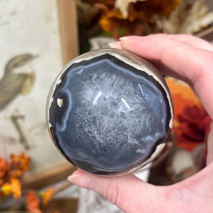 Volcano Agate Sphere | UV Reactive Agate | Volcanic Agate