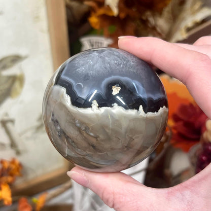 Volcano Agate Sphere | UV Reactive Agate | Volcanic Agate