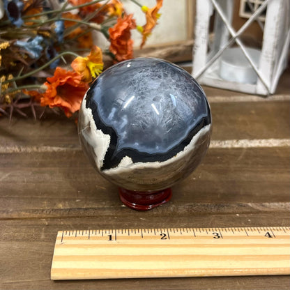 Volcano Agate Sphere | UV Reactive Agate | Volcanic Agate