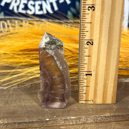 Small Fluorite with Pyrite Tower | Clear Fluorite | Banded Fluorite | Pyrite Fluorite