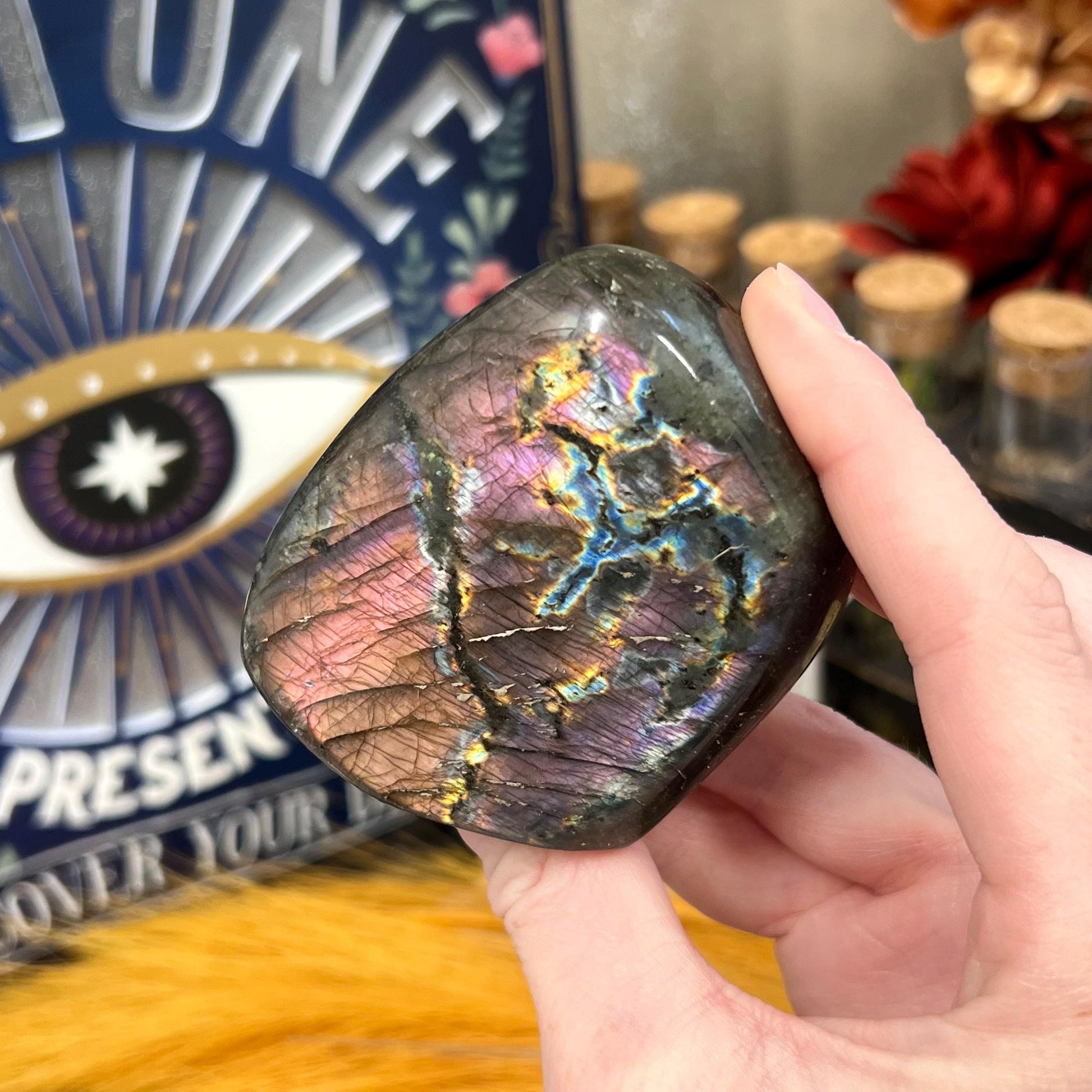 High Quality Rainbow Labradorite Freeform | Pink Labradorite | Purple Lab Freeform