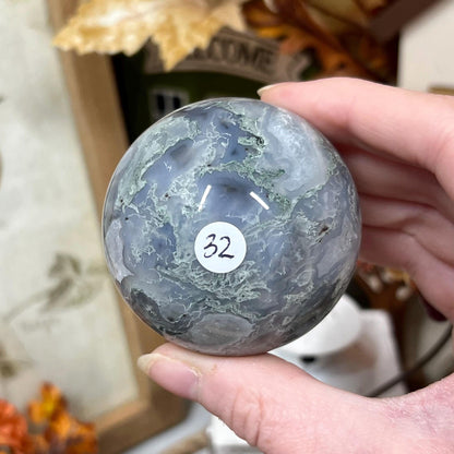 Amazing Moss Agate Sphere | High Quality Moss Agate