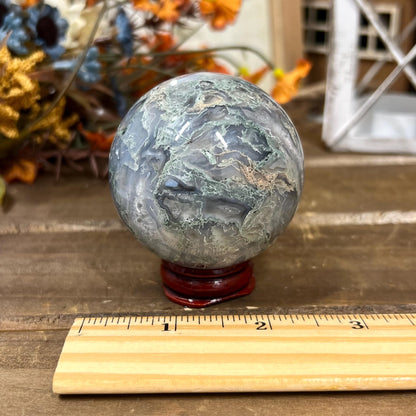 Amazing Moss Agate Sphere | High Quality Moss Agate