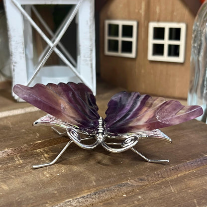 Purple Fluorite Butterfly | Crystal Butterfly