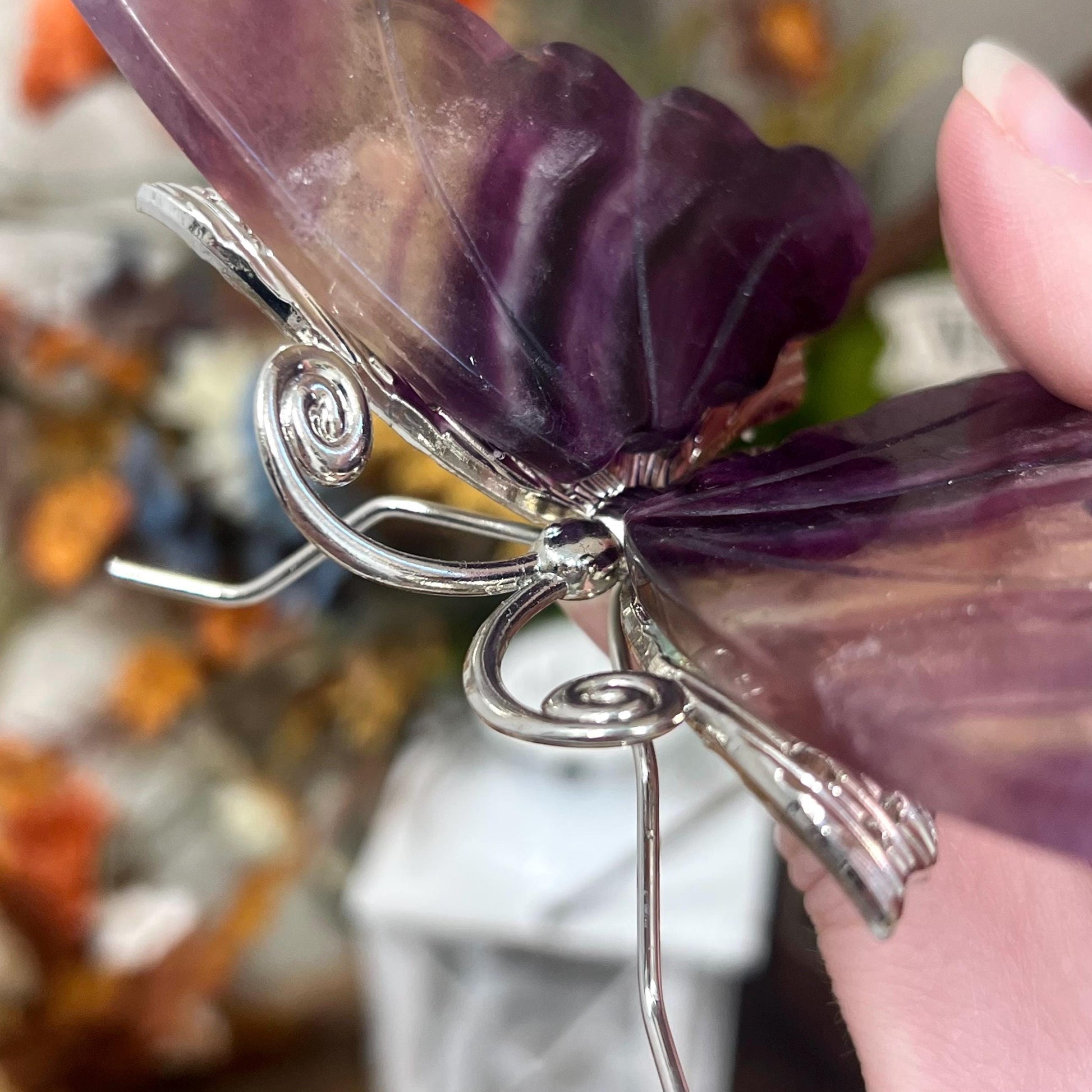 Purple Fluorite Butterfly | Crystal Butterfly