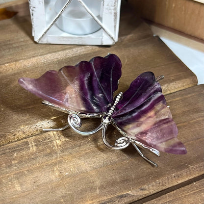 Purple Fluorite Butterfly | Crystal Butterfly