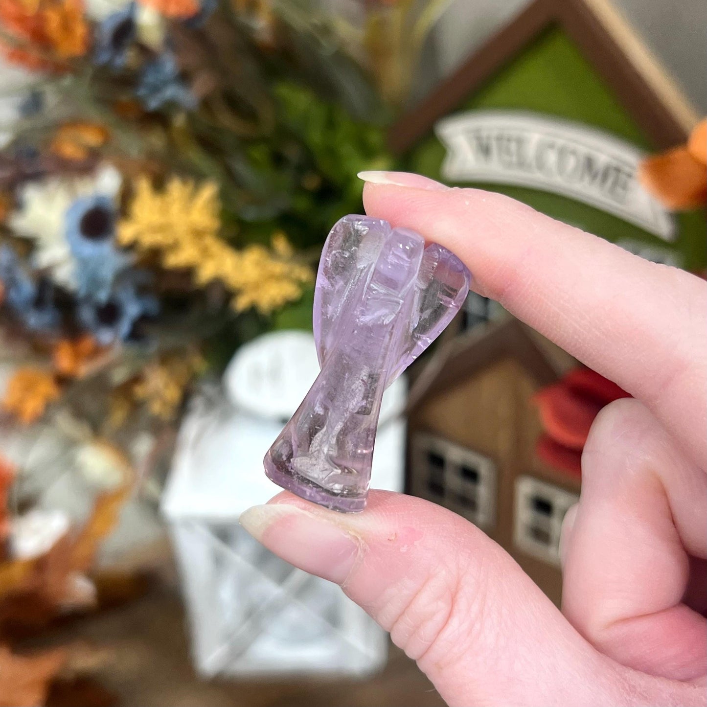 Mini Amethyst Angel | Crystal Angel Carving