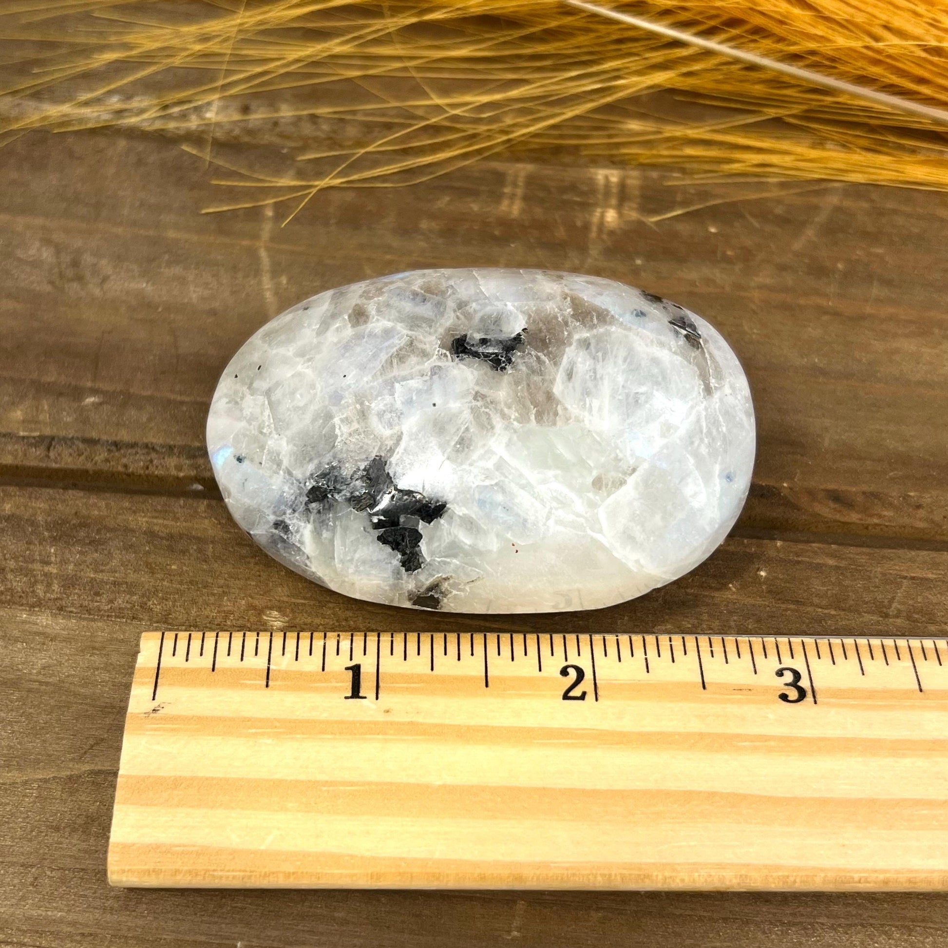 Rainbow Moonstone Palm Stone | Flashy Moonstone