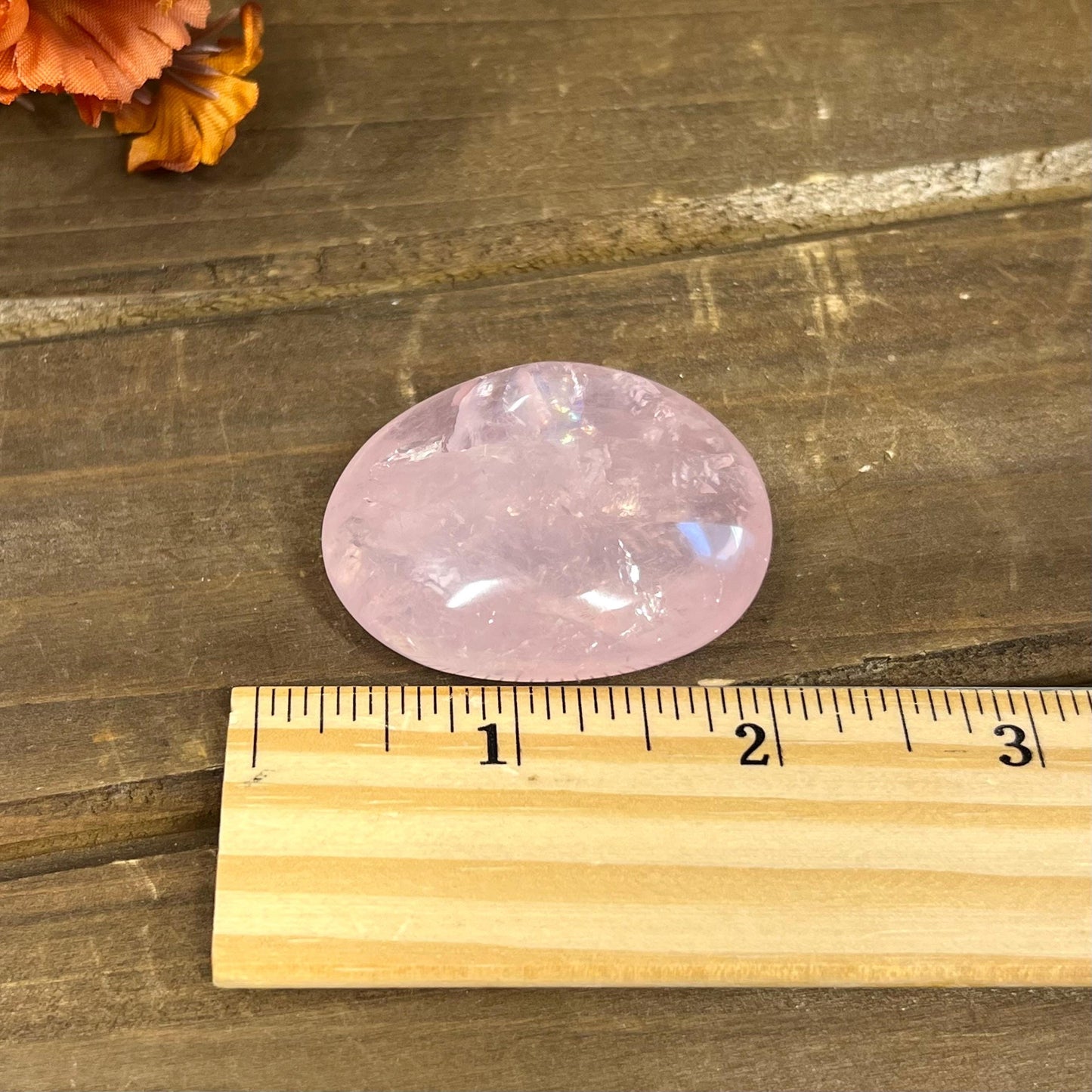 Gemmy Rose Quartz Palm | High Quality Rose Quartz | Small Rose Quartz Palm Stone