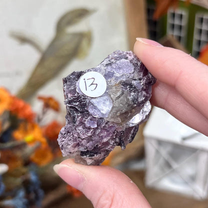 Raw Purple Mica Cluster | Raw Lepidolite | Gem Lepidolite | Purple Mica on Quartz