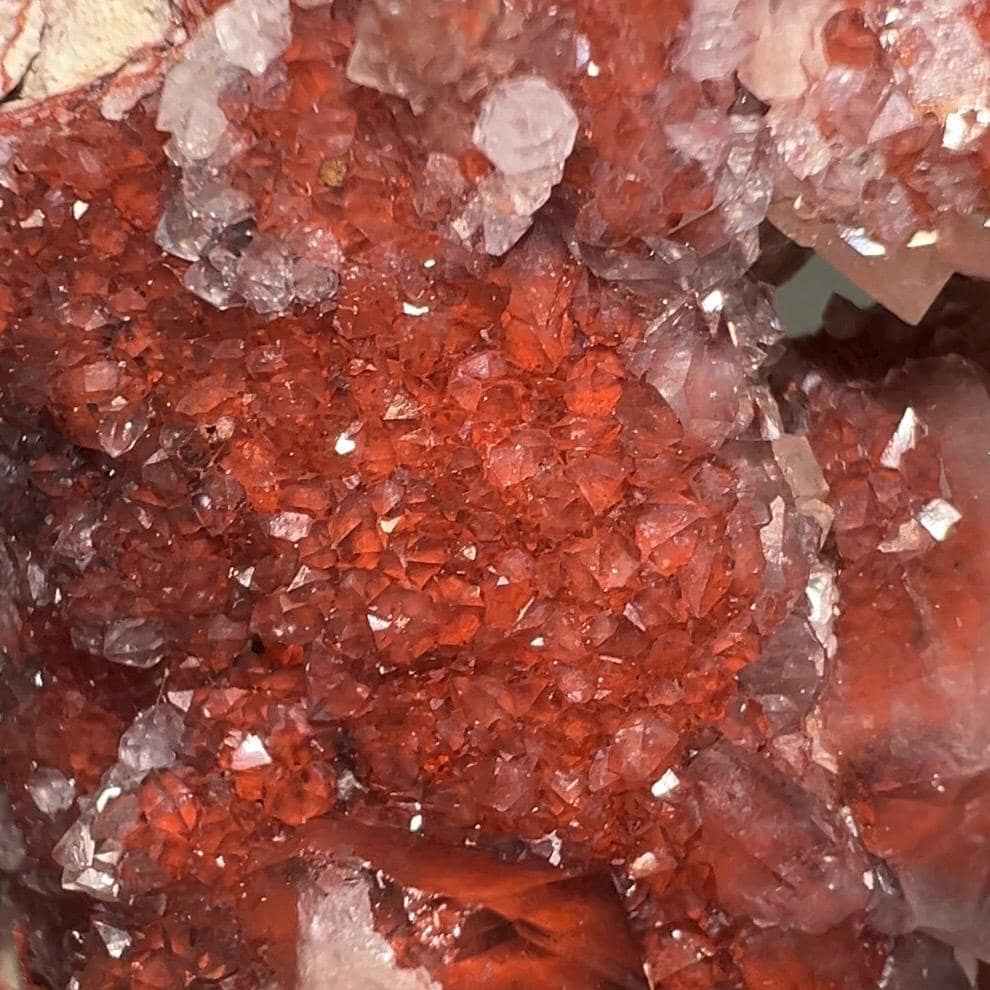 High Quality Red Hematoid Quartz Cluster | Red Hematite Quartz | Small Fire Quartz Cluster