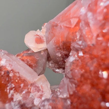 High Quality Red Hematoid Quartz Cluster | Red Hematite Quartz | Small Fire Quartz Cluster