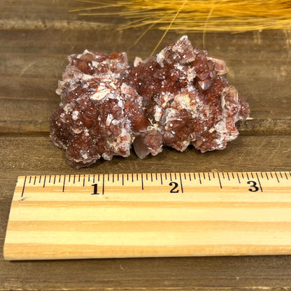 High Quality Red Hematoid Quartz Cluster | Red Hematite Quartz | Small Fire Quartz Cluster