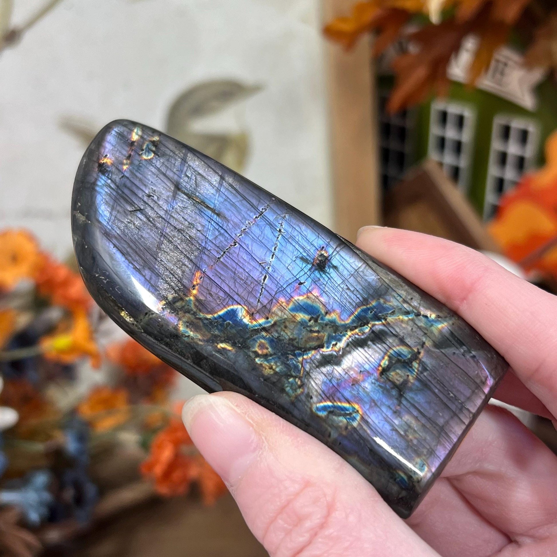 High Quality Small Purple Labradorite Freeform - WOBBLE, PLEASE READ