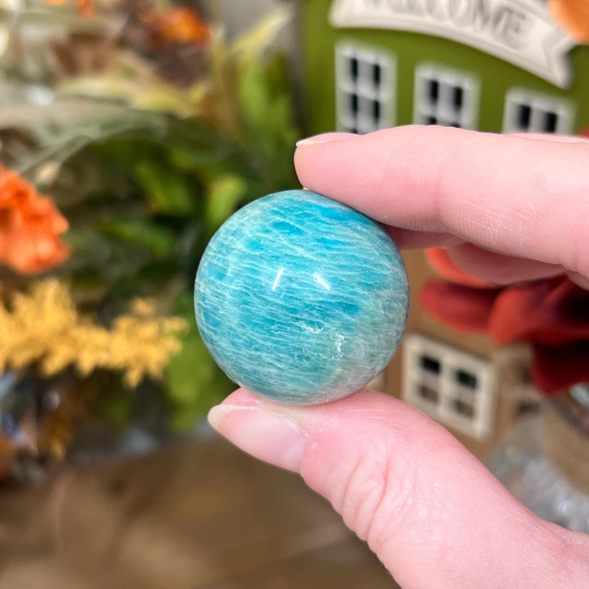 Small Amazonite Sphere | Flashy Amazonite