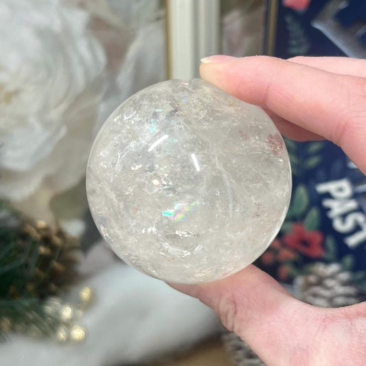 Quartz Sphere with Rainbows | Clear Quartz Sphere